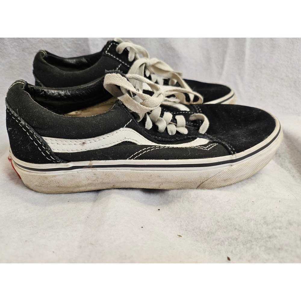 Vans Old Skool Black White Suede Canvas Skate Shoes Mens 4.5 Womens 6